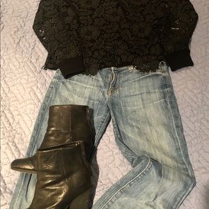 Alice and Olivia Lace front sweater